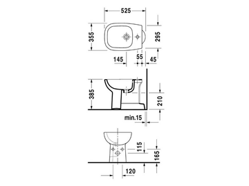 D-CODE - Ceramic bidet by Duravit - view 3