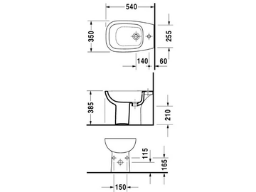 D-CODE - Ceramic bidet by Duravit - view 3