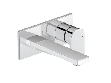 TULUM - 2 hole wall-mounted washbasin mixer with plate by Duravit - view 2