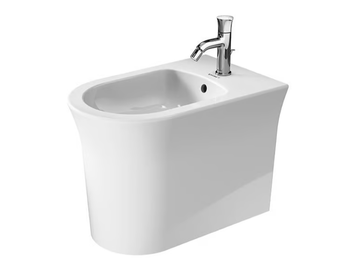 WHITE TULIP - Floor mounted ceramic bidet with overflow by Duravit - view 2