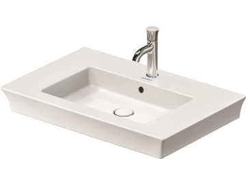 WHITE TULIP - Rectangular ceramic washbasin with overflow by Duravit - view 2