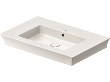 WHITE TULIP - Rectangular ceramic washbasin with overflow by Duravit - view 3