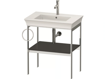 WHITE TULIP WT4543 / WT4544 - Floor-standing single metal console sink with towel rail by Duravit - view 2