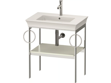 WHITE TULIPE WT4546 / WT4547 - Floor-standing single metal console sink with towel rail by Duravit - view 2