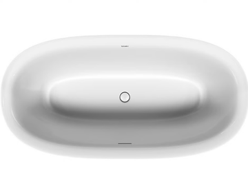 WHITE TULIP - Freestanding oval ceramic bathtub by Duravit - view 2