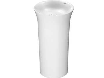 WHITE TULIP - Freestanding round single ceramic washbasin by Duravit - view 2