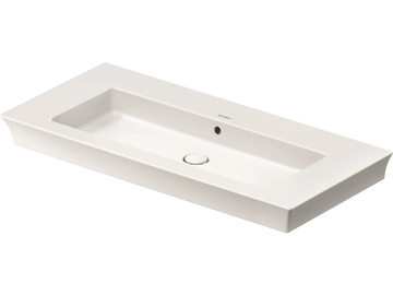 WHITE TULIP - Rectangular single ceramic washbasin with overflow by Duravit - view 3