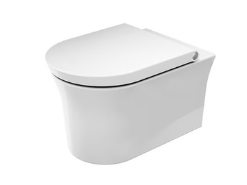 WHITE TULIP - Wall-hung rimless ceramic toilet by Duravit - view 2