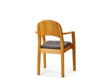 1598A - Wooden chair with armrests by Dyrlund - view 3