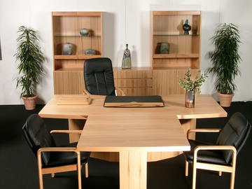 7601 - Wooden meeting table by Dyrlund - view 2