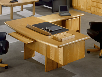 COMMODORE - L-shaped wooden executive desk by Dyrlund - view 2