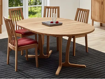 4275G1 - Oval wooden dining table by Dyrlund - view 2
