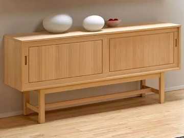 KURT ØSTERVIG - Scandinavian style sideboard with sliding doors by Dyrlund - view 2