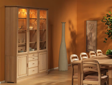1186M - Wooden highboard with doors by Dyrlund - view 2
