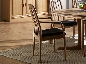1588A - Wooden chair with armrests by Dyrlund - view 2