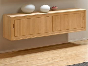 KURT ØSTERVIG - Suspended sideboard with sliding doors by Dyrlund - view 2
