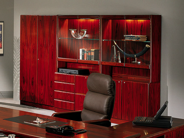 COMMODORE - Tall cherry wood office storage unit by Dyrlund - view 2