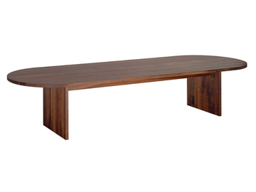 ASHIDA - Oval solid wood table by E15 - view 2