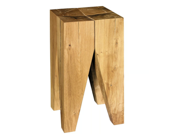 BACKENZAHN™ - Solid wood stool / coffee table by E15 - view 2