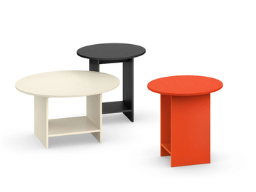 HEIJI - Round wooden coffee table by E15 - view 2