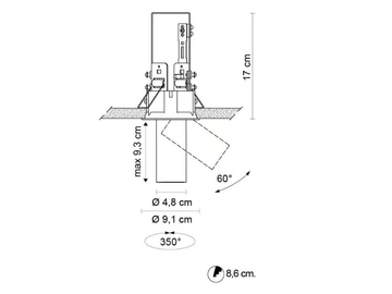 NEWTON SPOT EASY - LED semi-inset round aluminium spotlight by EGOLUCE - view 3