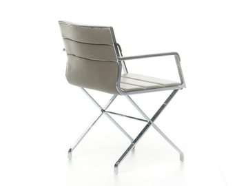 FOCUS - Leather chair with armrests by ENNE - view 3