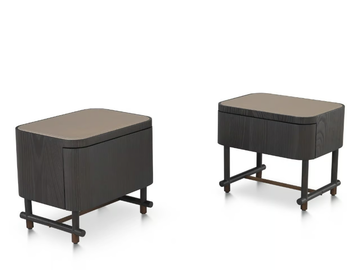 KIMONO - Rectangular wooden bedside table with drawers by ENNE - view 3