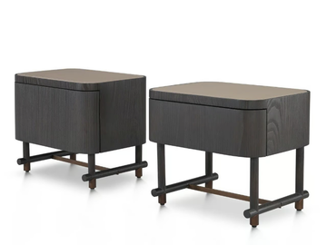 KIMONO - Rectangular wooden bedside table with drawers by ENNE - view 2