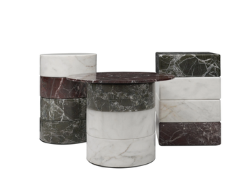 LUNA - Modular marble coffee table by ENNE - view 2