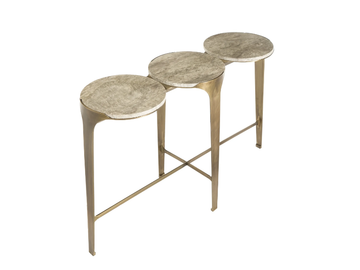 OCEAN - Travertine console table by ENNE - view 2