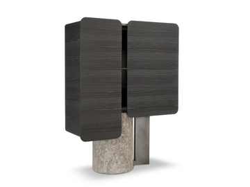 TITANO - Wooden highboard with doors by ENNE - view 3