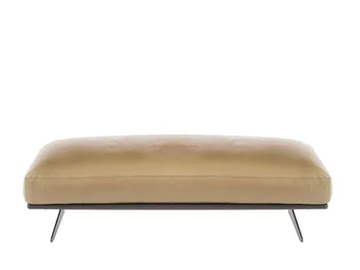 IMPERIOUS - Rectangular leather pouf by ENNE - view 2