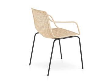 LAPALA - Stackable rattan chair with armrests by EXPORMIM - view 3