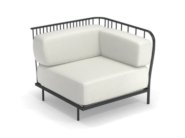 CANNOLÈ - Corner upholstered fabric garden armchair by Emu - view 2