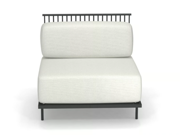 CANNOLÈ - Upholstered fabric garden armchair by Emu - view 2