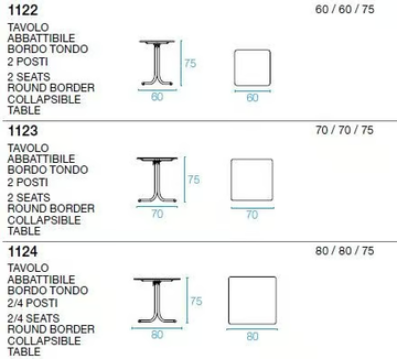 TABLE SYSTEM - Folding square HPL table by Emu - view 3