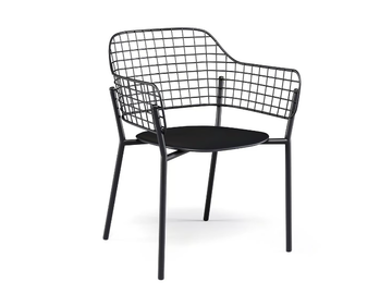 LYZE - Stainless steel garden chair with armrests by Emu - view 2