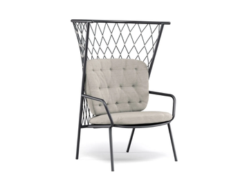 NEF - High-back aluminium garden armchair by Emu - view 2