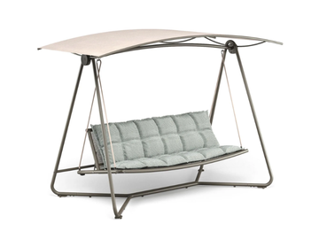 REEL - Steel garden swing seat with parasol by Emu - view 2