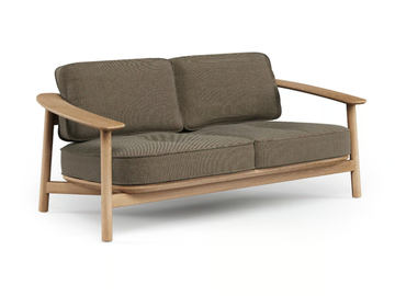 TWINS - 2 seater fabric garden sofa with teak frame by Emu - view 2