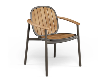 TWINS - Teak garden chair with armrests by Emu - view 2