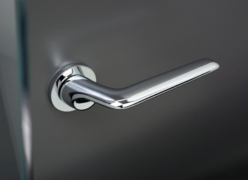 ELAN - Brass door handle on rose by Ento - view 3