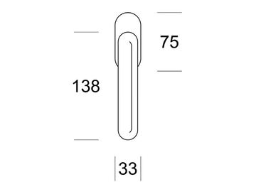 HANSA - DK brass window handle on rose by Ento - view 3