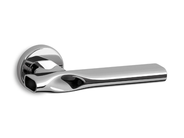 TRACE - Brass door handle on rose by Ento - view 3