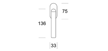 ZAI - DK brass window handle by Ento - view 3