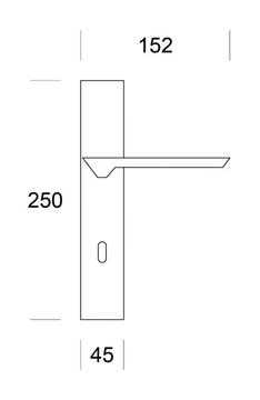 CEDRO SQ - Brass door handle by Ento - view 3