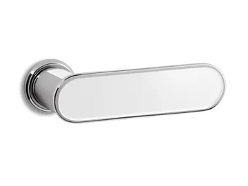 CONTOUR PLUS - Brass door handle on rose by Ento - view 2