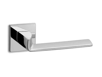 EDGE SQ R6 - Brass door handle on rose by Ento - view 2