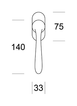 ILEX - DK brass window handle by Ento - view 3