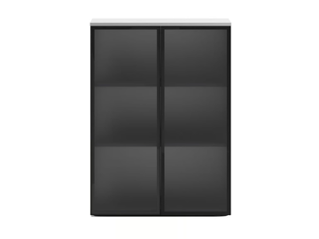 ARCADIAN - Tall glass office storage unit with hinged doors by Ersa - view 3